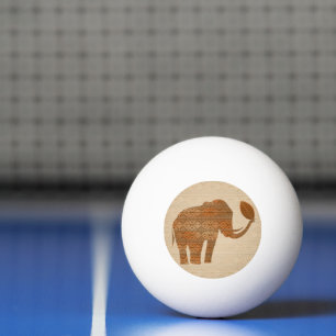 Balle De Ping Pong Design d'art tribal des éléphants