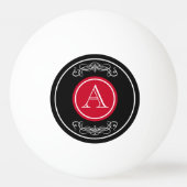 Balle De Ping Pong Design élégant de monogramme (Dos)