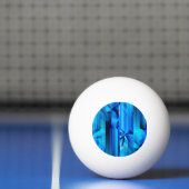 Balle De Ping Pong Design graphique transparent - bleu noir I (Filet)
