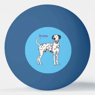 Balle De Ping Pong Dessin animé de chien dalmate