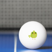 Balle De Ping Pong Dessin animé d'oiseau vert (Filet)