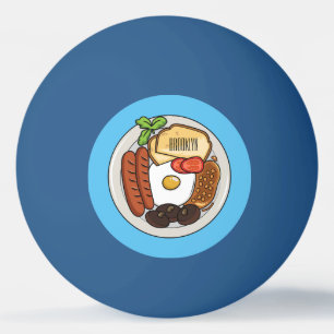 Balle De Ping Pong dessin animé du petit-déjeuner anglais