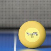 Balle De Ping Pong dessin animé mariage cheval & calèche (Filet)