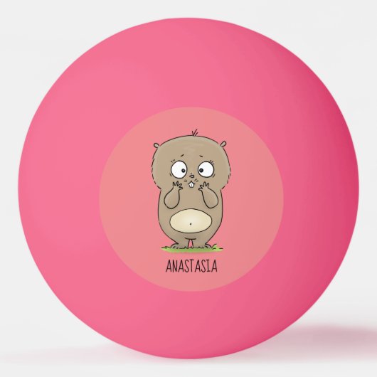 Balle De Ping Pong Dessin d'adorable hamster (Devant)