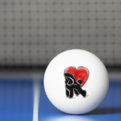 Balle De Ping Pong Dessin de caniche (Filet)