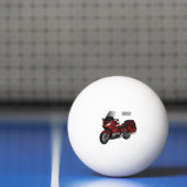 Balle De Ping Pong Dessin de moto de tourisme (Filet)