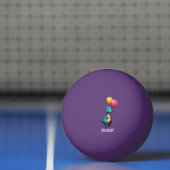 Balle De Ping Pong dinosaure bleu avec ballons (Filet)