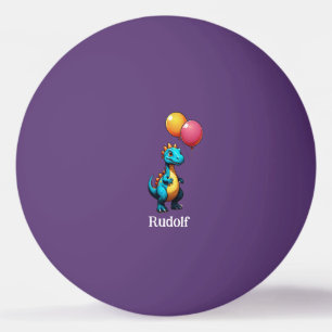 Balle De Ping Pong dinosaure bleu avec ballons