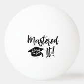 Balle De Ping Pong Diplôme de Master sur mesure Réussi (Dos)