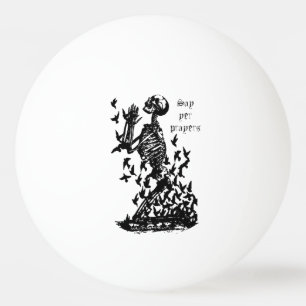 Balle De Ping Pong Dites prières Pirate Skeleton blackbirds humour