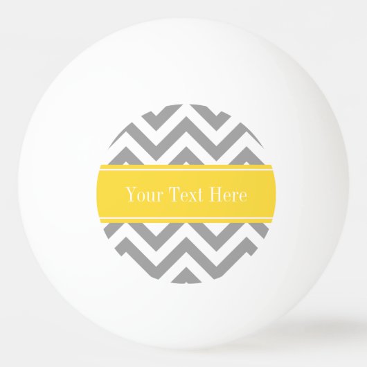 Balle De Ping Pong Dk Gray White LG Chevron Pineapple Nom monogram (Dos)