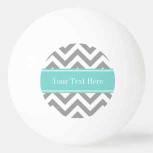Balle De Ping Pong Dk Gray White LG Chevron Turquoise