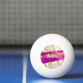 Balle De Ping Pong do-it-yourself Nom Brush Texte Fuchsia Platinum Fa (Filet)