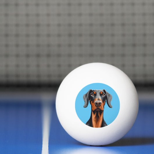 Balle De Ping Pong Doberman (Filet)