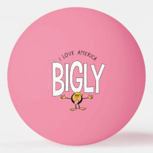 Balle De Ping Pong Donald Trump Emoji - J'aime l'Amérique avec passio