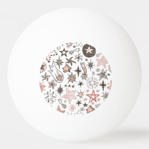 Balle De Ping Pong Doodles cosmiques : Étoiles et comètes