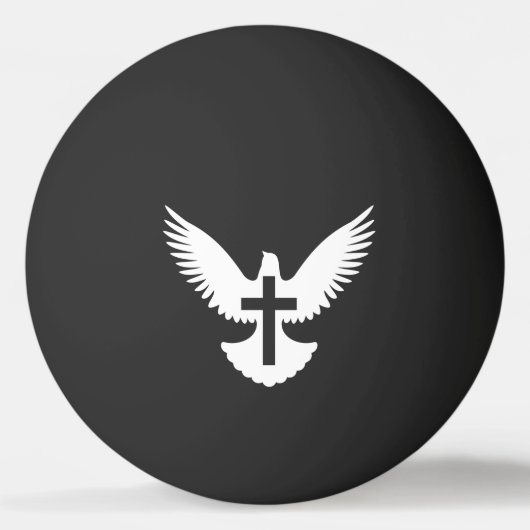Balle De Ping Pong Dove avec croix (Devant)