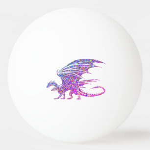 Balle De Ping Pong Dragon de mosaïque Extraordinaire violet