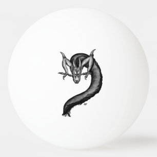Balle De Ping Pong Dragon en style tatouage