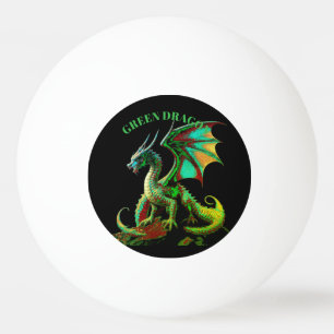 BALLE DE PING PONG DRAGON VERT