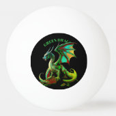 BALLE DE PING PONG DRAGON VERT (Dos)