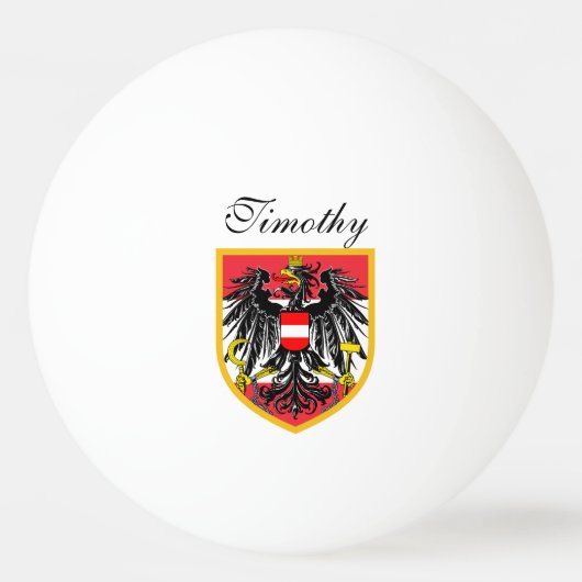 Balle De Ping Pong Drapeau autrichien (Devant)