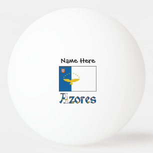 Balle De Ping Pong Drapeau Azores Azoréen Nom Personnalisé