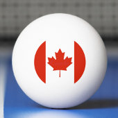 Balle De Ping Pong Drapeau canadien rouge et blanc Feuille d'érable