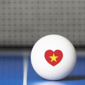 Balle De Ping Pong Drapeau cardiaque du Vietnam (Filet)