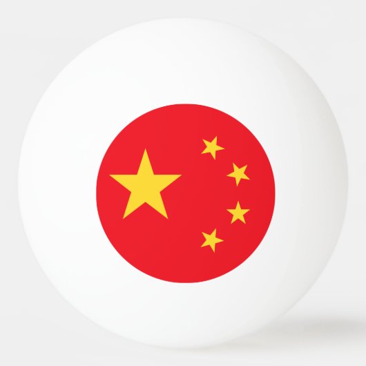 Balle De Ping Pong Drapeau chinois (Devant)