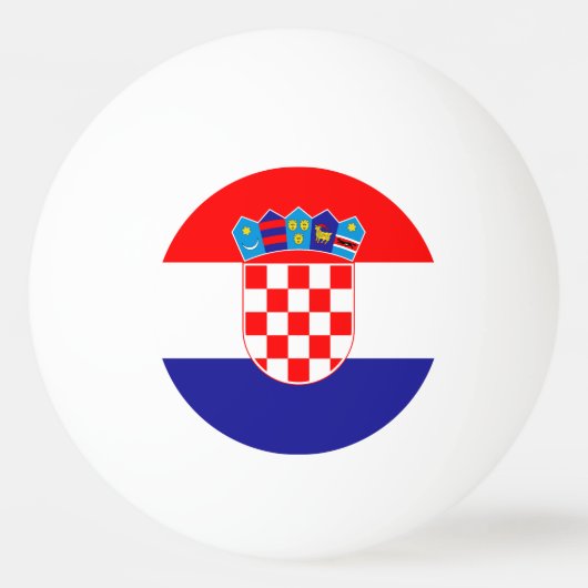 Balle De Ping Pong Drapeau croate (Dos)