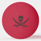 Balle De Ping Pong Drapeau de crâne obsidien Drapeau de pirate Calico (Dos)
