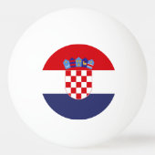 Balle De Ping Pong Drapeau de Croatie (Dos)