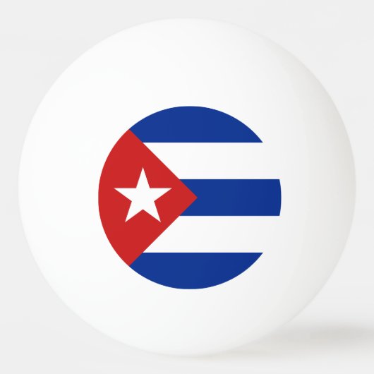 Balle De Ping Pong Drapeau de Cuba (Devant)