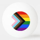 Balle De Ping Pong Drapeau de fierté Progress Pride de SlipperyJoe si (Devant)