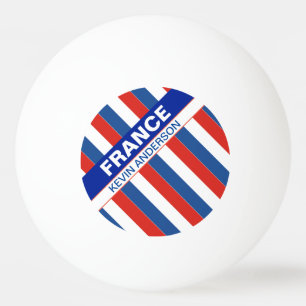 Balle De Ping Pong Drapeau de France patriotique personnalisé