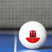 Balle De Ping Pong Drapeau de Gibraltar (Filet)