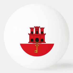 Balle De Ping Pong Drapeau de Gibraltar