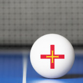 Balle De Ping Pong Drapeau de Guernesey (Filet)