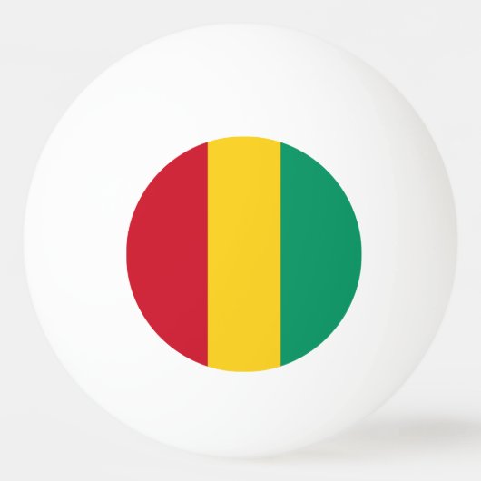 Balle De Ping Pong Drapeau de Guinée (Dos)