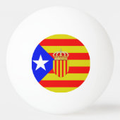 Balle De Ping Pong Drapeau de la Catalogne (Dos)