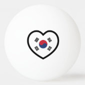 Balle De Ping Pong Drapeau de la Corée du Sud Cœur (Dos)
