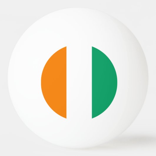 Balle De Ping Pong Drapeau de la Côte d'Ivoire (Devant)