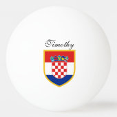 Balle De Ping Pong Drapeau de la Croatie personnalisé (Devant)