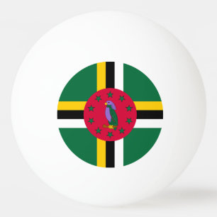 Balle De Ping Pong Drapeau de la Dominique