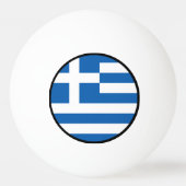 Balle De Ping Pong Drapeau de la Grèce, grec (Devant)
