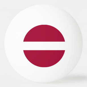 Balle De Ping Pong Drapeau de la Lettonie