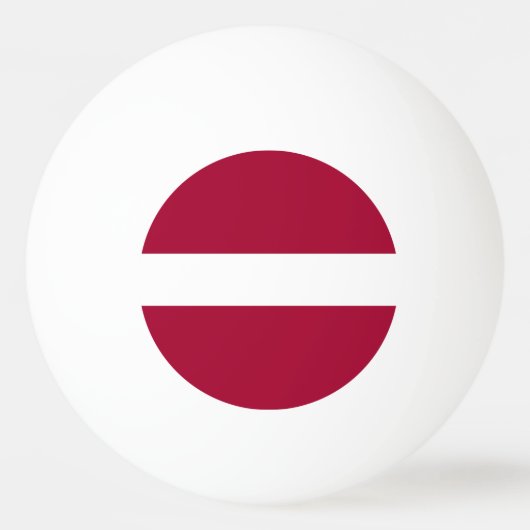 Balle De Ping Pong Drapeau de la Lettonie (Devant)