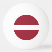 Balle De Ping Pong Drapeau de la Lettonie (Dos)