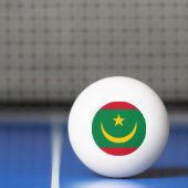 Balle De Ping Pong Drapeau de la Mauritanie (Filet)